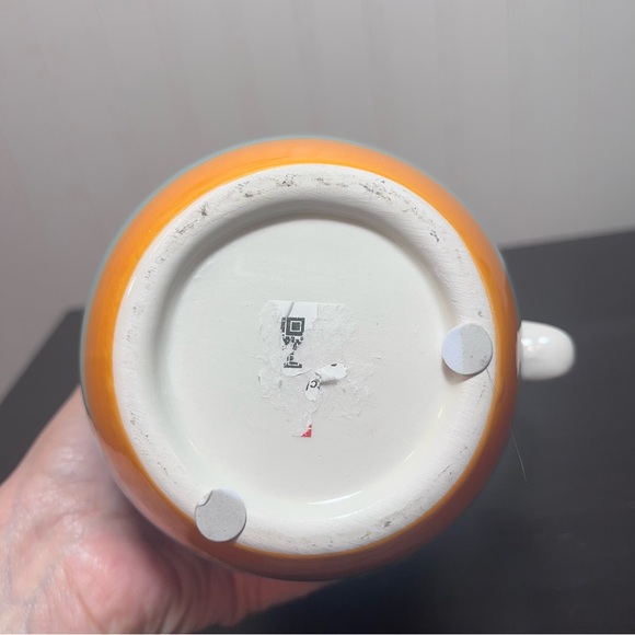 Colorful Striped Ceramic Pitcher - Rainbow Stripes - Picture 4 of 8